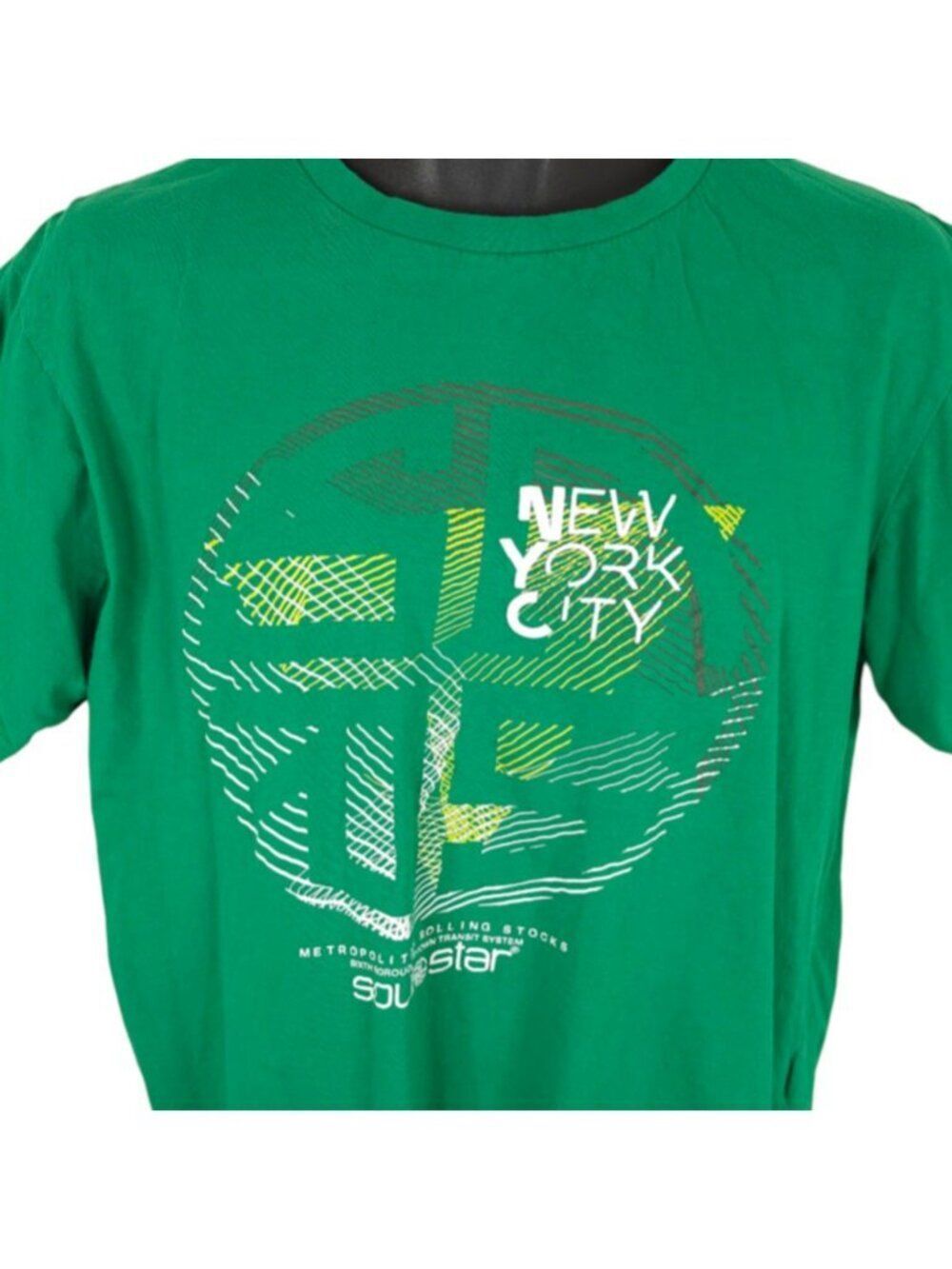 New York City T Shirt Mens Size Large Green NYC Soul Star